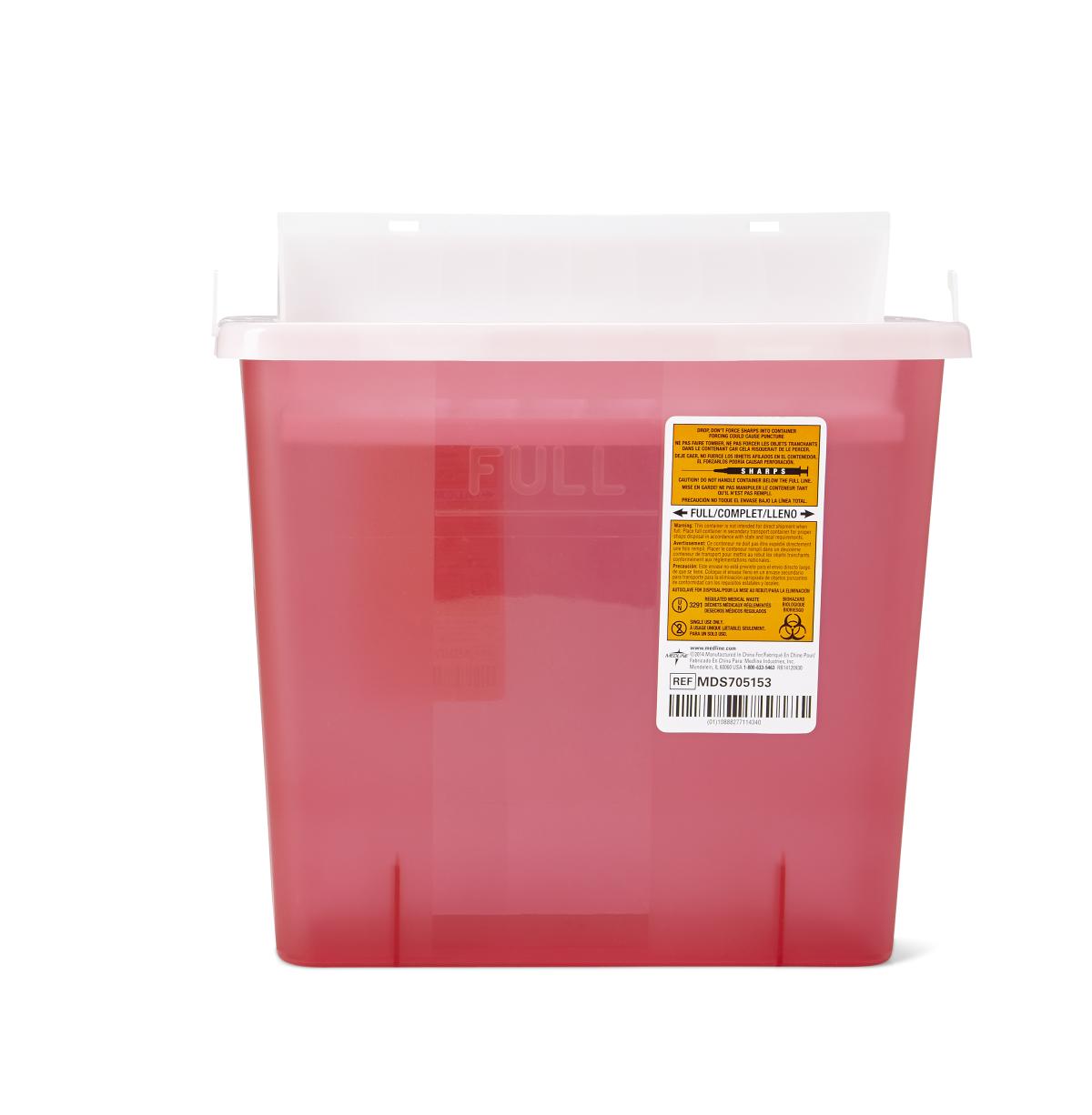 5 Quart, Patient Room Sharps Container - Balance Lid